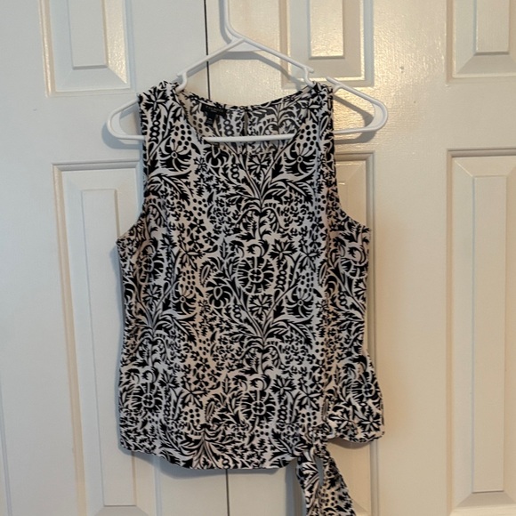 Talbots Tops - Talbots Black and White Patterned Tank Top
